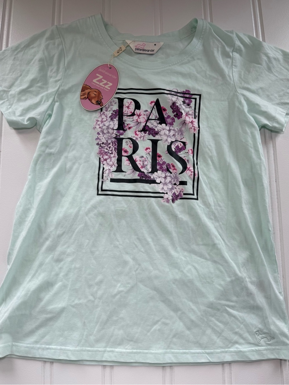 Peter Alexander PJ Pajama Top Tee T-Shirt Paris Medium NEW 3049